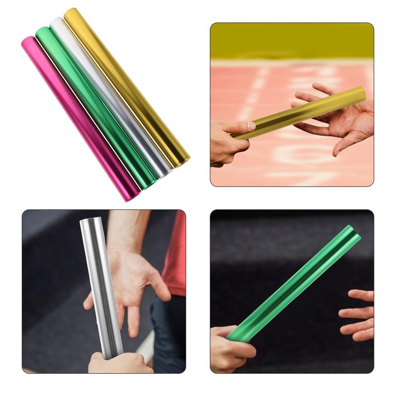 BESPORTBLE 4pcs Aluminum Alloy Relay - Sports Field Race Rods