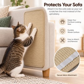 Single-Layer Cat Scratching Pad for Indoor Use – Thick Scratch Board for Sofa Protection and Everyday Cat Play