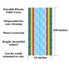 Iconikal Plastic Tablecloth Table Cover, Rainbow, 54 x 108-inches, 3