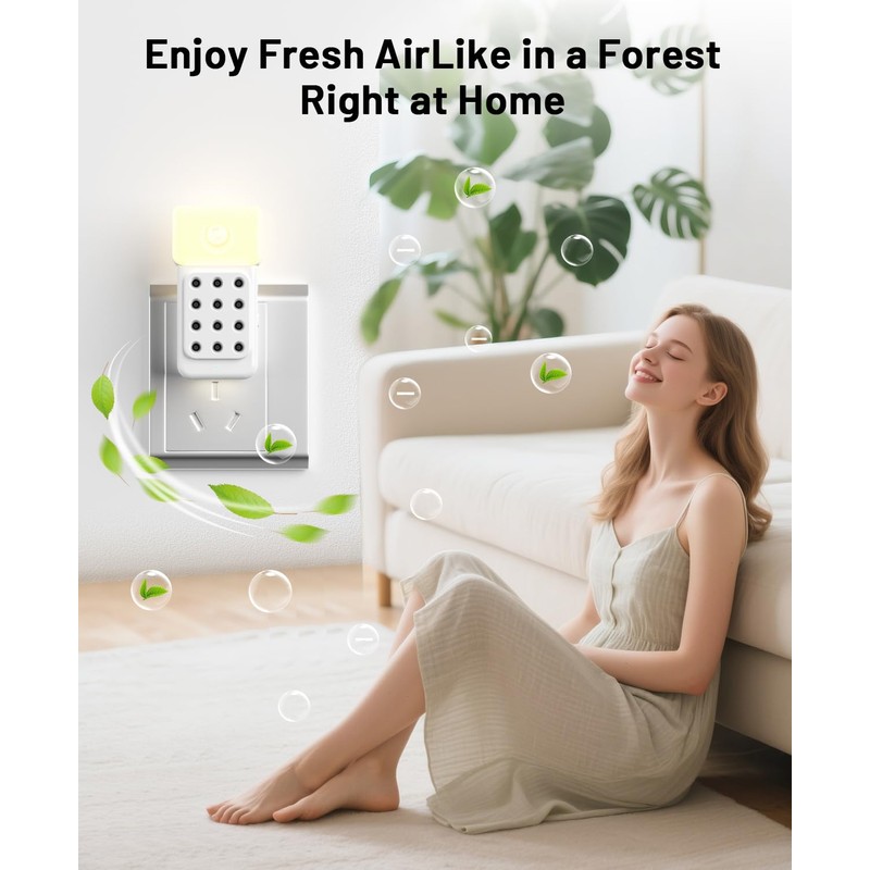 Sky Plug In Air Purifier for Home(3Packs), Negative Ion Air