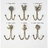 Knobs By Blossom Double Antique Brass Sea-Life Marine Nautical Hook