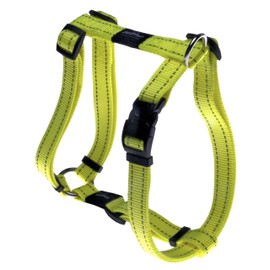 Reflective Adjustable Dog H Harness for Extra Large Dogs; Matching Collar and Leash Available, Yellow
