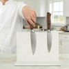 THMINS White Magnetic Knife Holder, Double-Sided Magnetic Knife Block Universal