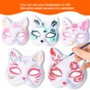 5 PCS Cat Masks to Paint,Therian Masks with Straps,White Blank