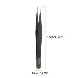 HARFINGTON 5Pcs Precision Tweezers Set ESD-12 120mm Pointed Anti-Static Anti-Magnetic Stainless Steel Precision Technology Tweezers Kit for Craft Electronics Jewelry Repair Laboratory Work