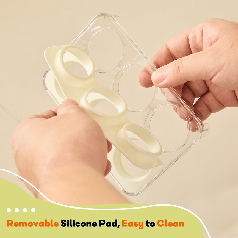 FreshKeeper Stackable Egg Holder for Fridge with Time Scale on