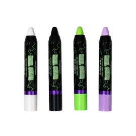 Profusion Cosmetics Intense Colors Jumbo Cream Pencils, 4 PC Multi Use Eyeliner Pencil, Smooth and Blendable Liner for Bold Eyecatching Looks