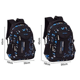 Bansusu Student Backpack, Rucksack, Daypack, Boys, School, Excursions, Outdoors, Elementary School, Jr. High School, High Capacity, Waterproof - black