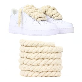 Slaace Chunky Laces 10 mm - Rope Laces, Wide Shoelaces, Thick Laces, Rope Laces, Wide Laces, Laces Cord, beige