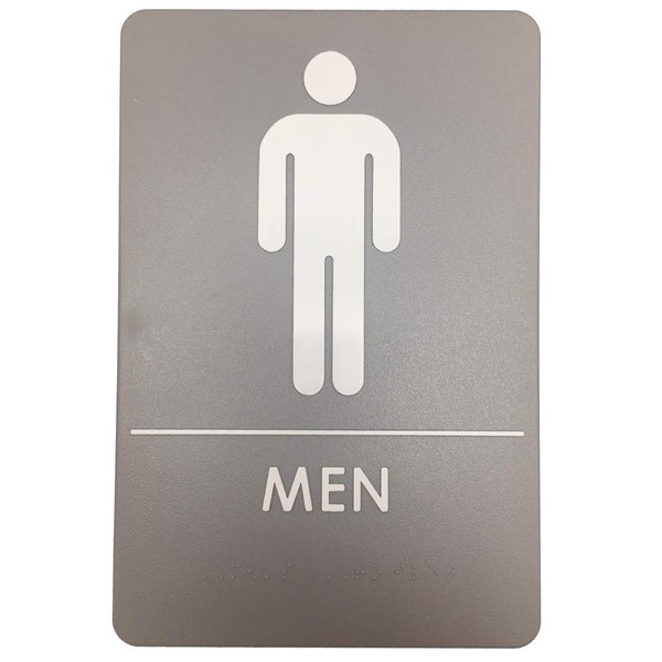 Premier Colors - Mens ADA Compliant Restroom Sign - Includes