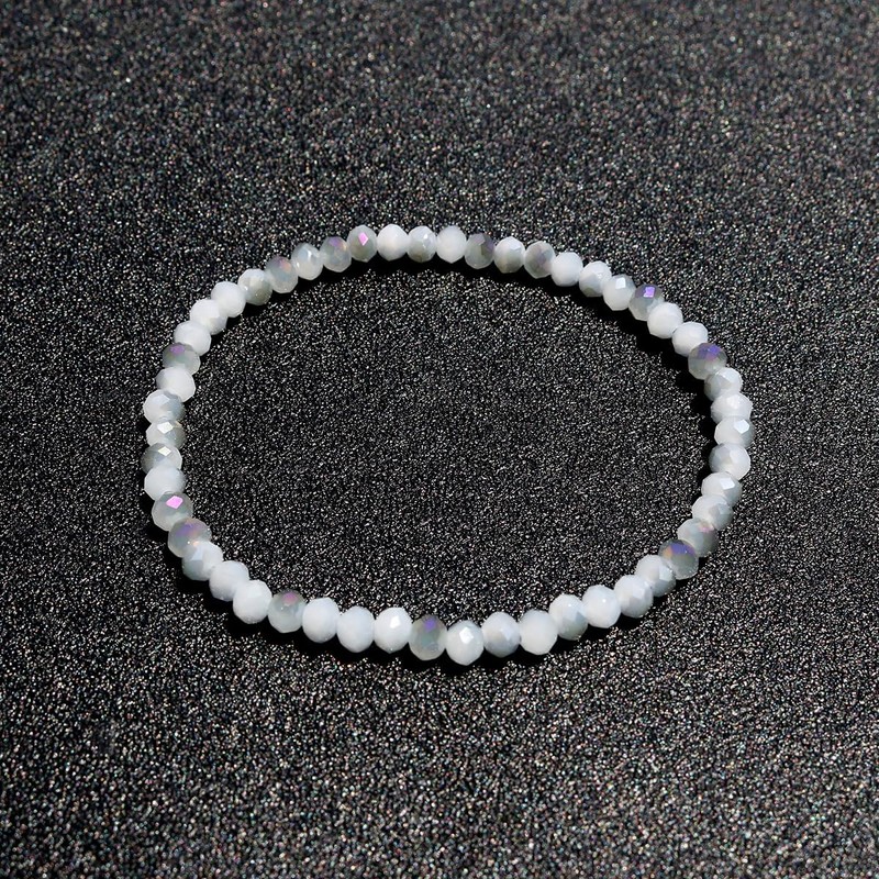 EUMENIDES Natural Crystal Stone Bracelet, 4MM, Elastic Band, Natural Gemstones,