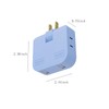 3 Way Flat Wall Plug Extender AC Adapter,Ultra Thin Folding