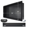 Bernkot Stainless Steel Shower Niche 24" X 12" Matte Black