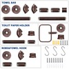 NearMoon 4 Pieces Industrial Pipe Bathroom Hardware Set, Include 18