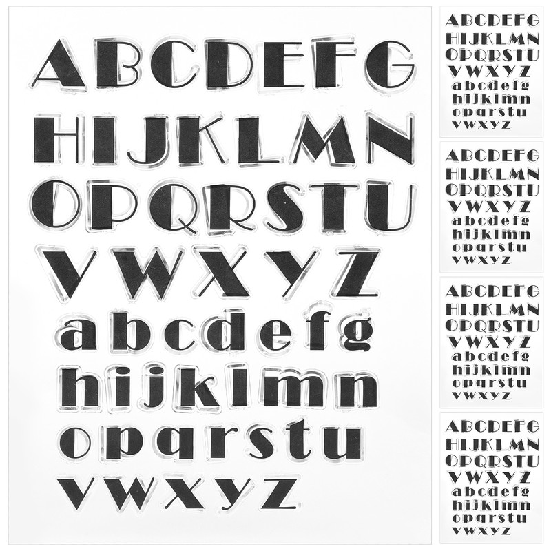 5Pcs Transparent Stamp TPR DIY Journal Scrapbooking Capital Lower Case