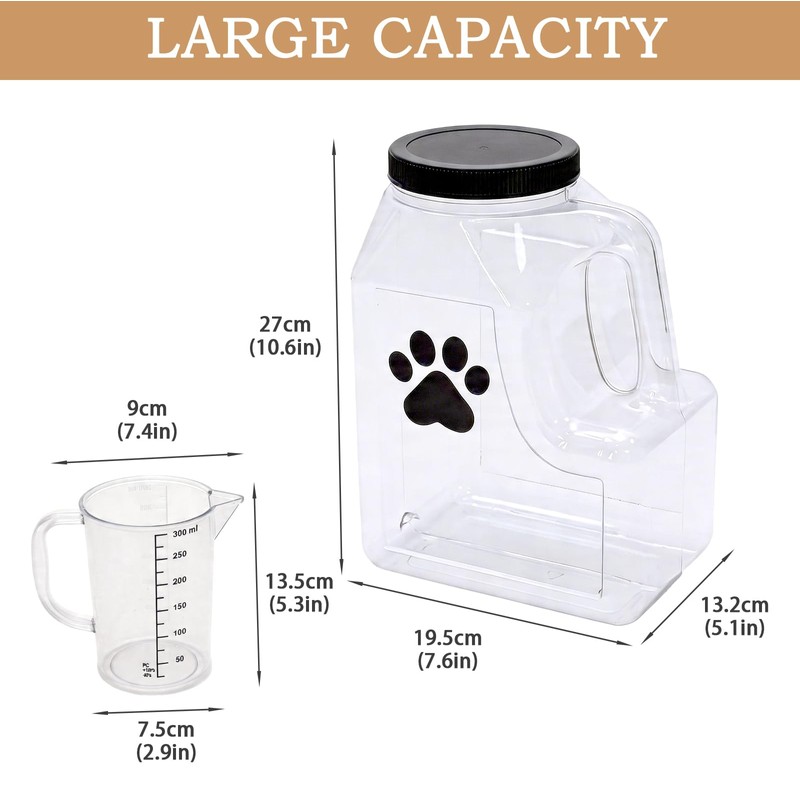 Morezi Dog cat Food Storage Container for Dry Food lid