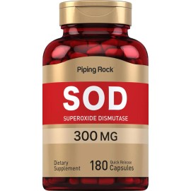 Sod Superóxido Dismutasa 300mg Con 180 Cápsulas Hecho En Usa Sabor S/n