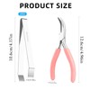 Fish Bone Tweezers Kit, Stainless Steel Fish Tweezers Tools, Professional
