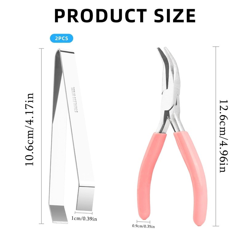 Fish Bone Tweezers Kit, Stainless Steel Fish Tweezers Tools, Professional