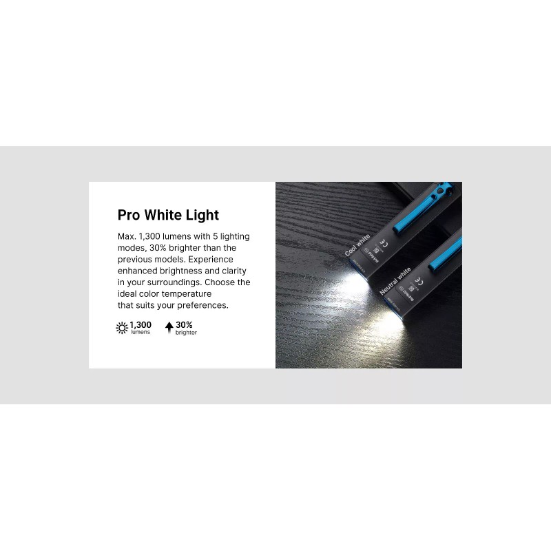 Olight Arkfeld Pro Dragon CW Flat Flashlight, LED Light/UV/Green Beam,