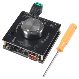 Diitao 50Wx2 Bluetooth Amplifier Mini 2.0 Stereo 50W+50W Dual Channel Power Output DC 12V AMP Amplificador Home Theater AUX USB ZK-502M, Black