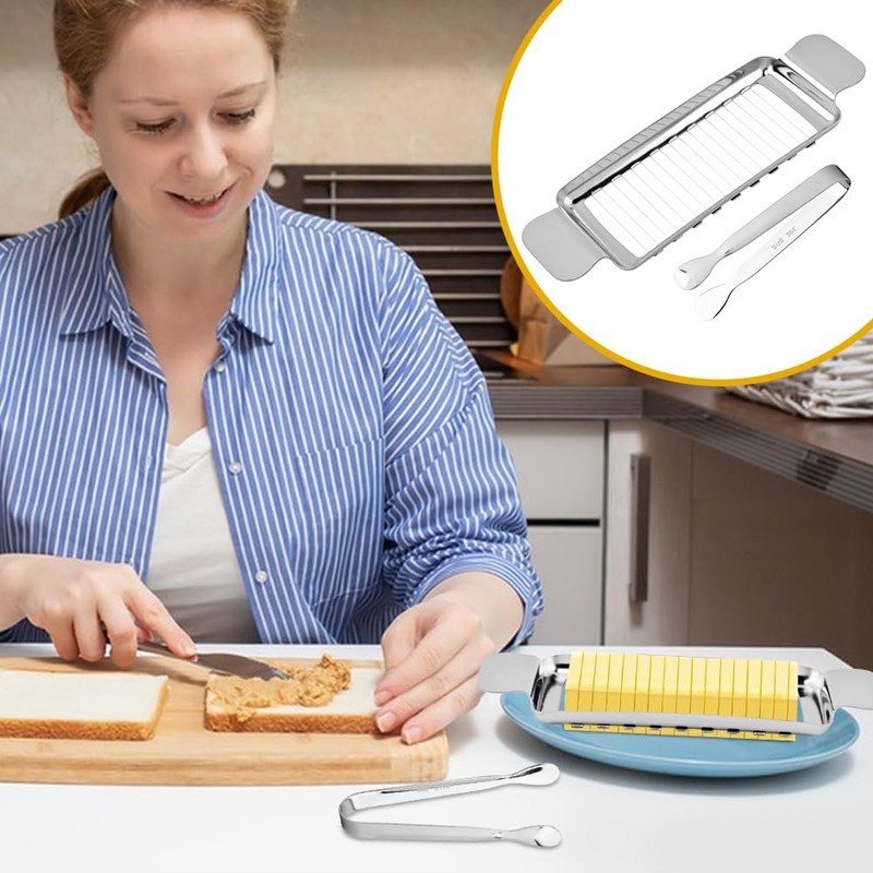 Butter Slicer Cutter, Multipurpose Butter Cheese Slicer Stainless Steel