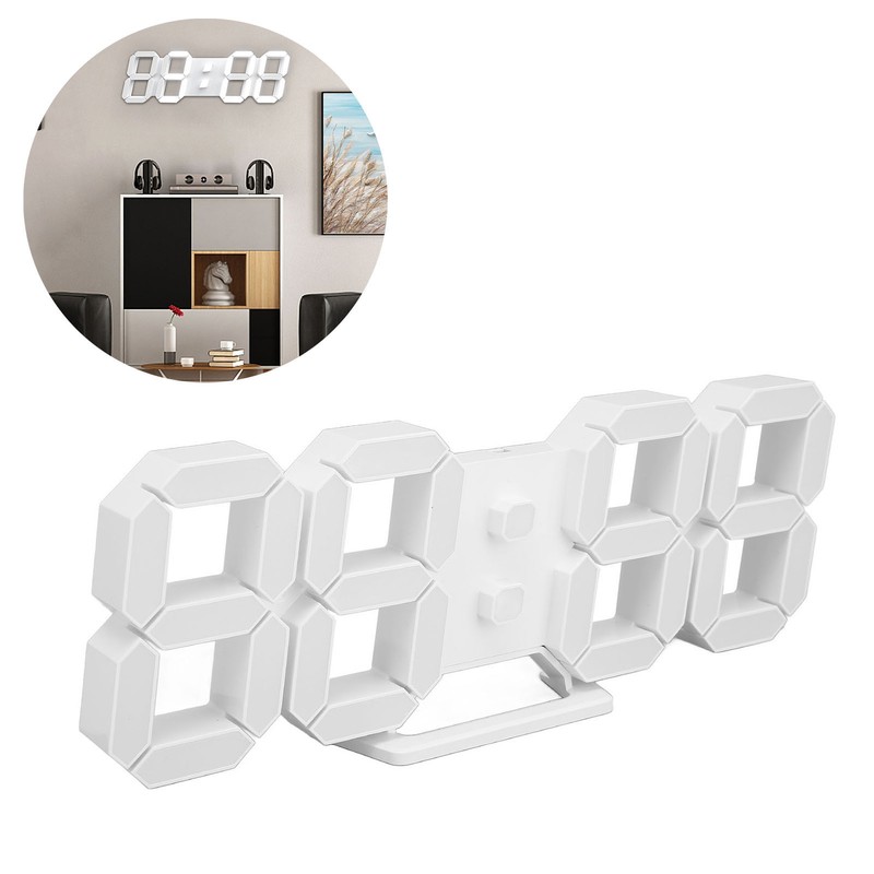 3D LED Wall Clock Brightness Adjustable Innovative 3D Table Wall