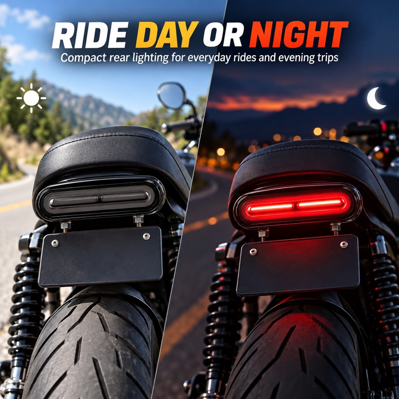 60 LED Motorcycle Tail Light for Rear Lighting – 3-in-1