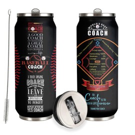 YOPIGOT 17 Oz Stainless Steel Baseball Coach Travel Tumbler, 500ml/17oz