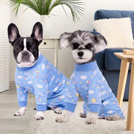 Dog Surgery Recovery Suit, Dog Onesie for Surgery Female Male Dogs, Dogs Pajamas Long Sleeve, Small Dogs Onesie, Abdominal Wound Bandages Surgical Suit, Cat Recovery Suit for Shedding Skin Disease