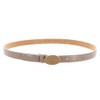 Valentino Block Plaque Buckle Belt W95 Beige/Oro - Can be