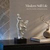 Silver Flowing Dress Abstract Woman Resin Statue