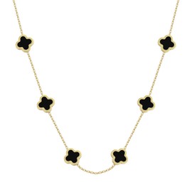 LaBling Pendant Necklaces for Women | Stylish Designer Necklaces for Women | Lovely Gift - Many Clov Black