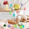 48 Stück Ostereier zum Aufhängen,Ostereier Plastik,Easter Eggs,Osterdeko für Draußen,Plastikeier Bunt(6
