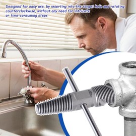 Screw Extractor - Water Pipe Maintenance Tool | 1/2in 3/4 Inch Double Head Extractor for Home Repair Maintenance Men Screws Bolts