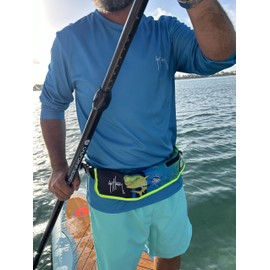 BLUESTORM Cirro 16 Manual Inflatable Belt Pack for Adults | US Coast Guard (USCG) Approved Life Jacket Waist Belt PFD for SUP Paddleboarding, Fishing & Kayaking (Guy Harvey Mahi)