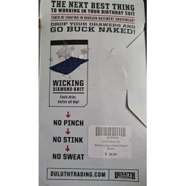 Duluth Buck Naked Boxer Large 36-38 Irish St Patricks Day Shamrock Rainbow Green