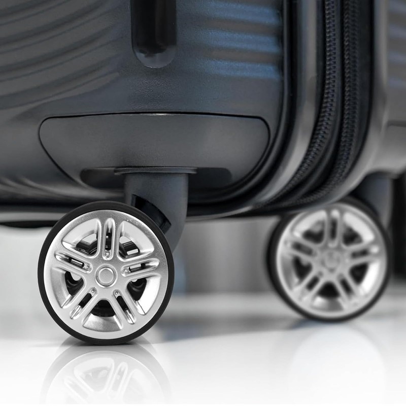 Pack of 8 Suitcase Castors Replacement 60 x 19 mm,