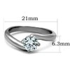 YourJewelleryBox Swirl Solitaire Womens Ring Simulated Diamond Engagement Size P