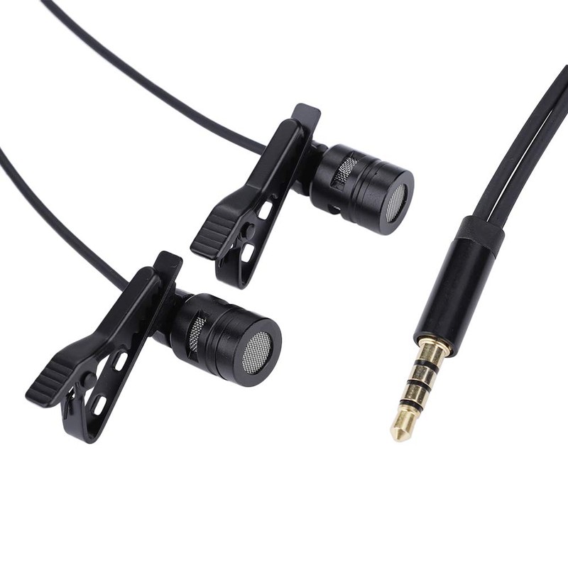 Micrófono de Solapa Lavalier Hakeeta Omnidireccional, Kit de Micrófono con