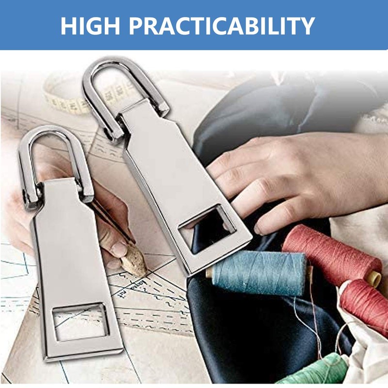Zipper Pull Replacement,Metal Zipper Handle Mend Fixer Zipper Tab Repair