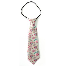 KAWAMOUSE Toddler Size (Yummy Colorful Sweet Lollipop Candy) Pre-Tied Adjustable Novelty Necktie, Fashion Conversational Neck Strap Ties for Boys and Children, for Wedding Parties Events