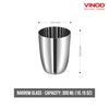 Vinod Stainless Steel Glass Set of 4 - Premium Metal