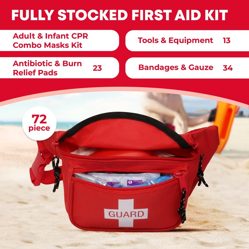 Ever Ready First Aid, Fanny Pack/Hip Pack, Fully Stocked First