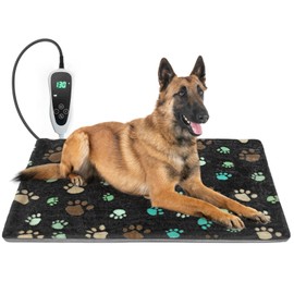 GOLOPET Large Dog Heating Pad 36x24 in with Smart Thermostat Switch and Power Line Protection Tube,Obtained MET and UL Dual Certification,Waterproof Pet Heating Pad for Dogs,with Plush Fabric Cover