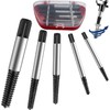 Kiligen 5pcs Damaged Screw Extractor Set, Broken Bolt Remover Drill