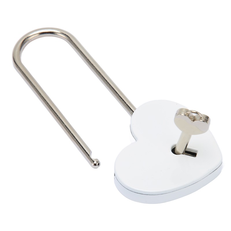 3pcs Heart Shaped Padlock with 3 Keys Rustproof Zinc Alloy