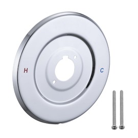 RAINREVIVE Replacement Escutcheon Plate for Moen Gibson Posi-Temp, for One-Handle Tub and Shower Faucets, Single Metal Round Shower Escutcheon Kit, Chrome