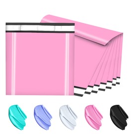 JollyTrip Large Poly Mailers 24x24 Inch 50 Pcs, Extra Large Shipping Bags for Clothing with Self-Sealing Tear-Resistant, Waterproof Poly Bags, Mailing Envelopes for Small Business (Pink)