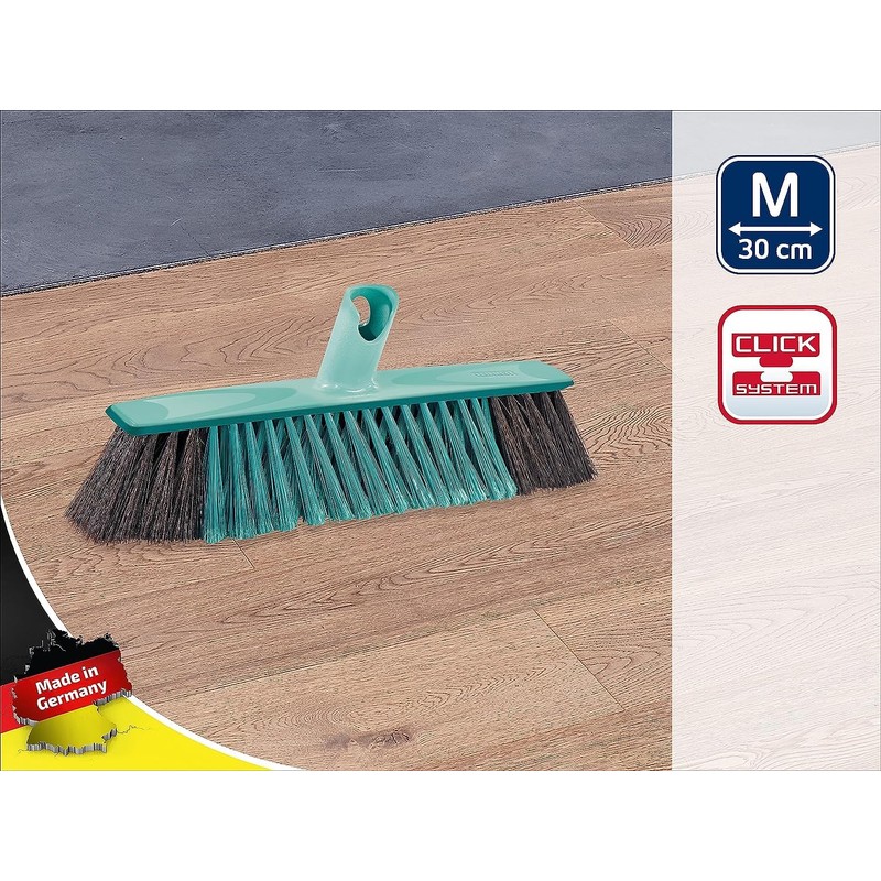 Leifheit All-Round brush Clean Xtra 30 cm, Innovative X Cross-Over-Bristles